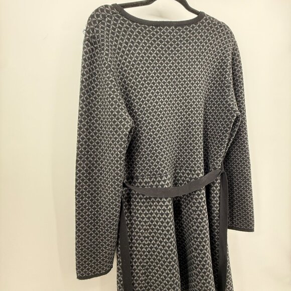Max Studio Sweater Dress Size XL Belted Grey NWT Warm Career Office Classic - Picture 8 of 12